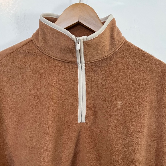 NWT Victoria’s Secret Pink Microfleece Half-Zip Jacket - Toffee - Size M - Picture 2 of 12